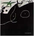 Femme devant l toile filante Joan Miró